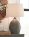 Joyelle - Gray - Terracotta Table Lamp - Tallahassee Discount Furniture (FL)