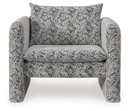 Kenbell - Black / White - Accent Chair - Tallahassee Discount Furniture (FL)