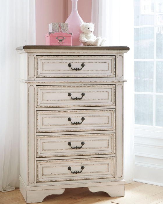 Realyn - Chest - Chipped White - Tallahassee Discount Furniture (FL)
