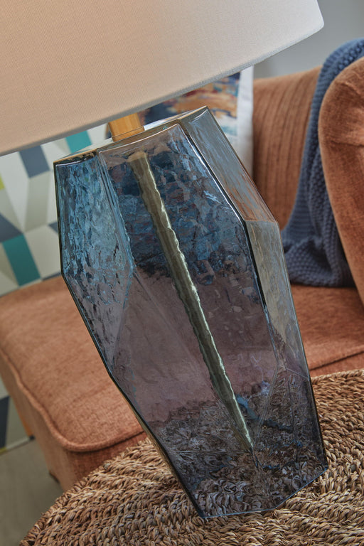 Tallow - Glass Table Lamp - Blue - Tallahassee Discount Furniture (FL)