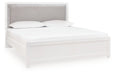 Maeling - King Upholstered Panel Bed - White - Tallahassee Discount Furniture (FL)