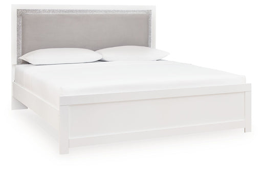 Maeling - King Upholstered Panel Bed - White - Tallahassee Discount Furniture (FL)