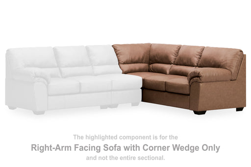 WillowBend - Caramel - RAF Sofa With Corner Wedge - Tallahassee Discount Furniture (FL)