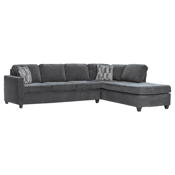 Mccord 2-piece Cushion Back Sectional Dark Grey image