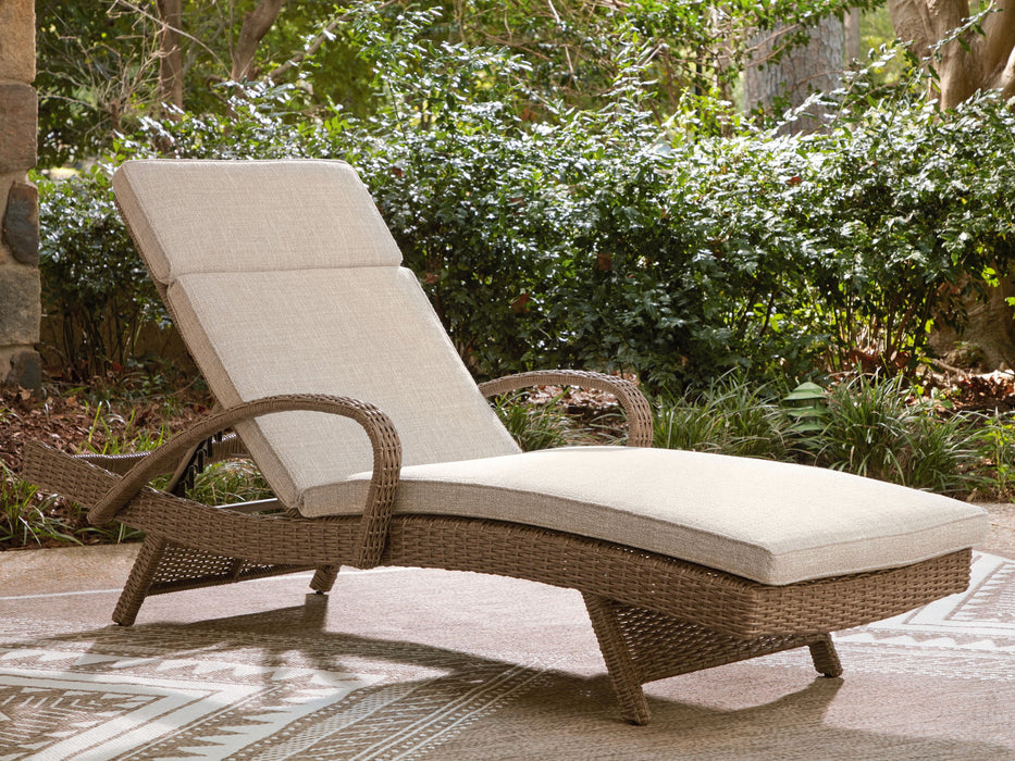 Laguna Heights - Chaise Lounge With Cushion - Beige - Tallahassee Discount Furniture (FL)