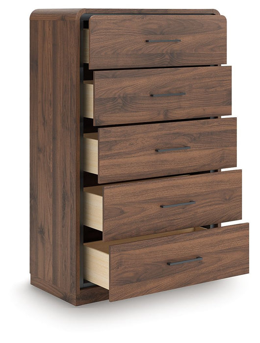 Fortlorn - Walnut Brown - Five Drawer Chest - Tallahassee Discount Furniture (FL)