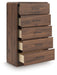 Fortlorn - Walnut Brown - Five Drawer Chest - Tallahassee Discount Furniture (FL)