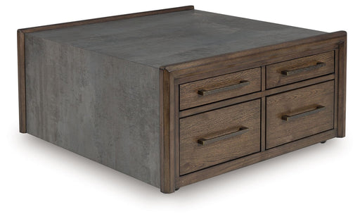 Kallenny - Brown / Gray - Square Cocktail Table - Tallahassee Discount Furniture (FL)