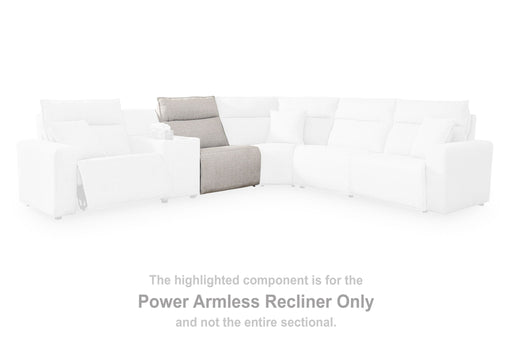 Modmax II - Power Armless Recliner With Adjustable Headrest - Stone - Tallahassee Discount Furniture (FL)