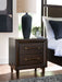 Dantenton - Two Drawer Night Stand - Merlot - Tallahassee Discount Furniture (FL)