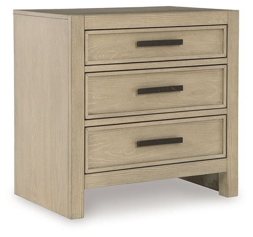 Calmoro - Three Drawer Night Stand - Gray - Tallahassee Discount Furniture (FL)
