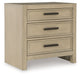 Calmoro - Three Drawer Night Stand - Gray - Tallahassee Discount Furniture (FL)