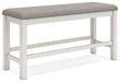 Robbinsdale - Antique White - Dbl Counter Height Upholstered Dining Bench - Tallahassee Discount Furniture (FL)