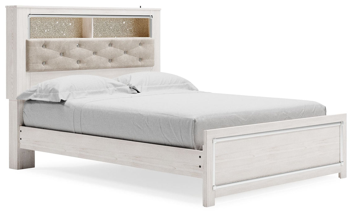 Altyra - White - Queen Panel Bookcase Bed With Roll Slats - Tallahassee Discount Furniture (FL)