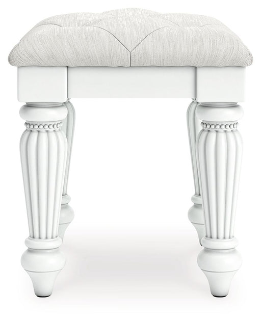 Kozlani - Vanity Upholstered Stool - White - Tallahassee Discount Furniture (FL)