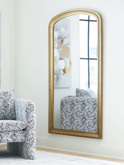 Fintan - Gold Finish - Floor Mirror - Tallahassee Discount Furniture (FL)