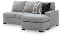 Lakepoint - RAF Sofa Chaise - Nickel - Tallahassee Discount Furniture (FL)