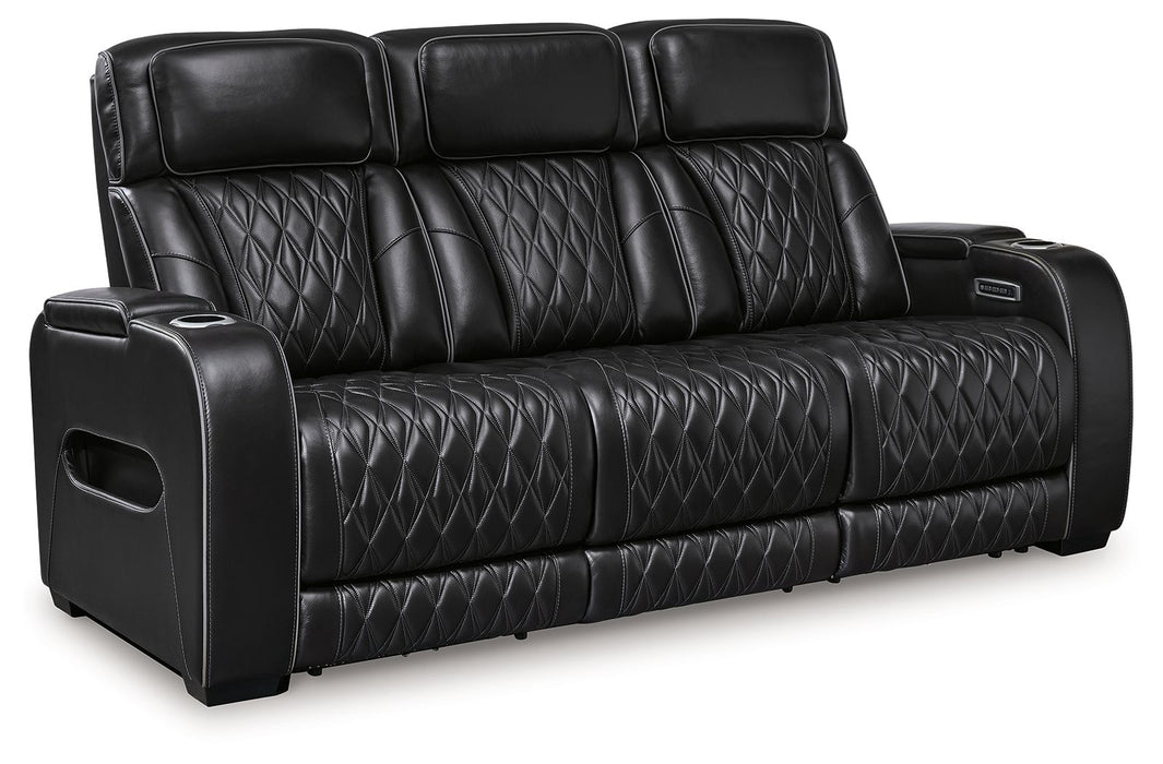 Boyington - 2 Pc. - Power Reclining Sofa And Loveseat - Black - Tallahassee Discount Furniture (FL)