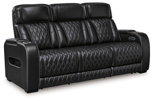 Boyington - 2 Pc. - Power Reclining Sofa And Loveseat - Black - Tallahassee Discount Furniture (FL)