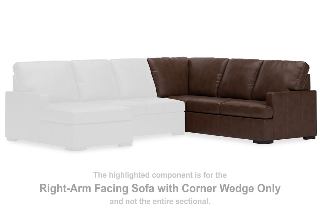 McDowlan - RAF Sofa With Corner Wedge - Coffee - Tallahassee Discount Furniture (FL)