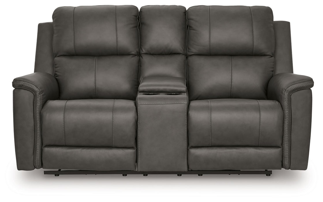 Bleckley - Power Reclining Loveseat With Console / Adjustable Headrest - Tallahassee Discount Furniture (FL)