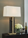 Neonish - Marble Table Lamp - Black / Gold Finish - Tallahassee Discount Furniture (FL)