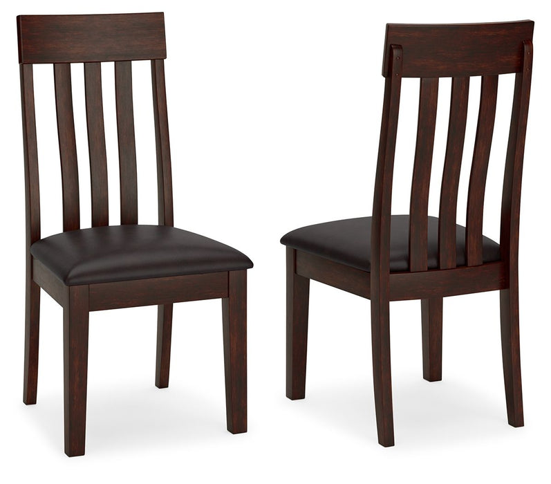 Haddigan - Dining UPH Side Chair (Set of 2) - Dark Brown - Tallahassee Discount Furniture (FL)