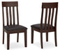 Haddigan - Dining UPH Side Chair (Set of 2) - Dark Brown - Tallahassee Discount Furniture (FL)