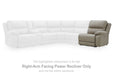 Narwhal Place - Pebble - RAF Zero Wall Power Recliner - Tallahassee Discount Furniture (FL)