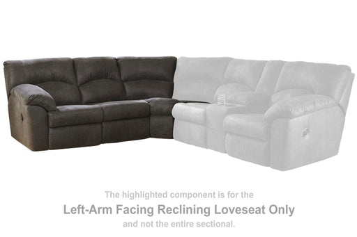 Tambo - LAF Reclining Loveseat - Pewter - Tallahassee Discount Furniture (FL)