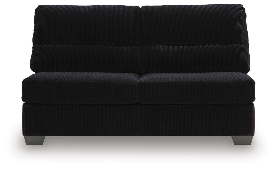 SimpleJoy - Armless Loveseat - Onyx - Tallahassee Discount Furniture (FL)