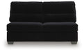 SimpleJoy - Armless Loveseat - Onyx - Tallahassee Discount Furniture (FL)