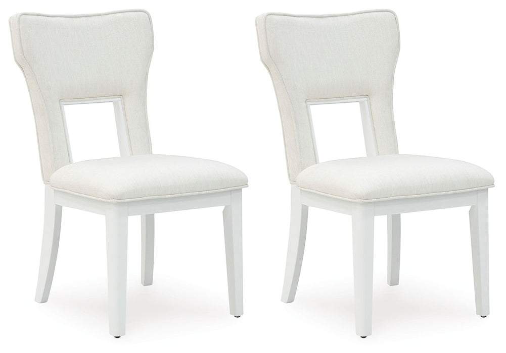 Chalanna - White - Dining Upholstered Side Chair (Set of 2) - Tallahassee Discount Furniture (FL)