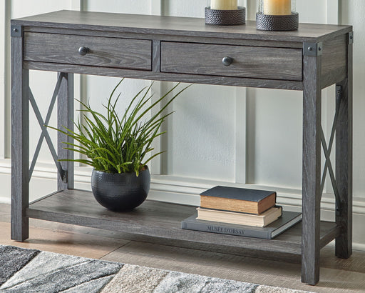 Freedan - Grayish Brown - Console Sofa Table - Tallahassee Discount Furniture (FL)
