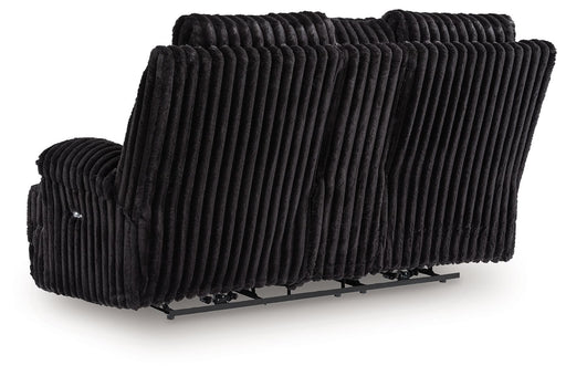 Rhine Falls - Onyx - Double Reclining Power Loveseat With Console - Tallahassee Discount Furniture (FL)