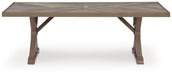 Laguna Heights - Rectangular Dining Table With Umbrella Option - Beige - Tallahassee Discount Furniture (FL)