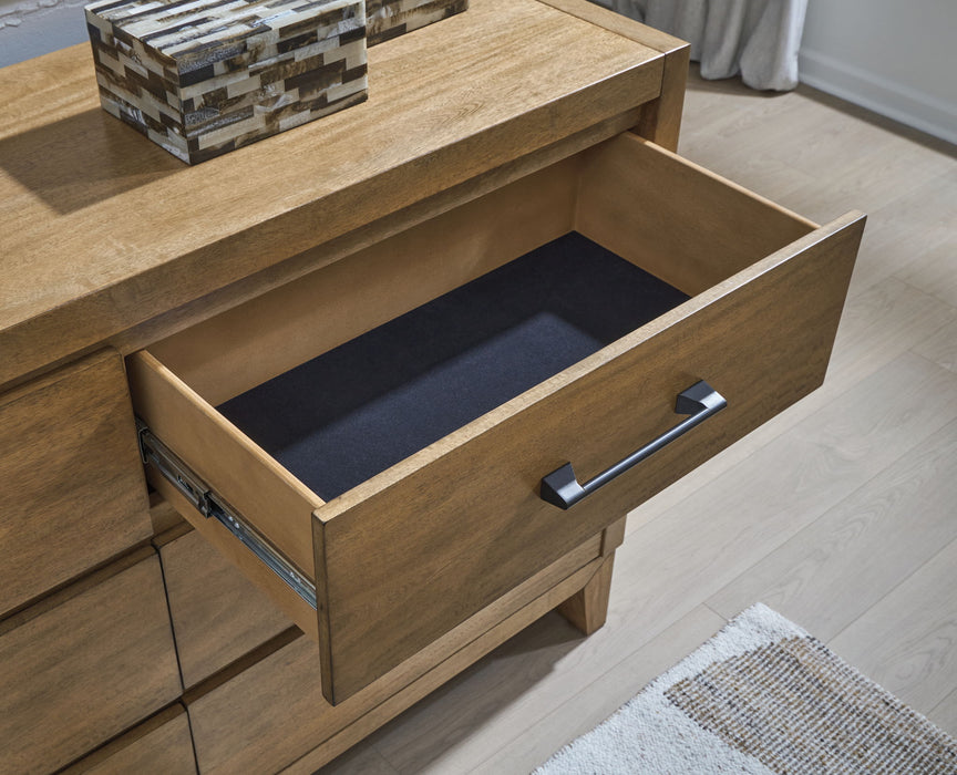 Sherbana - Light Brown - Dresser And Mirror - Tallahassee Discount Furniture (FL)