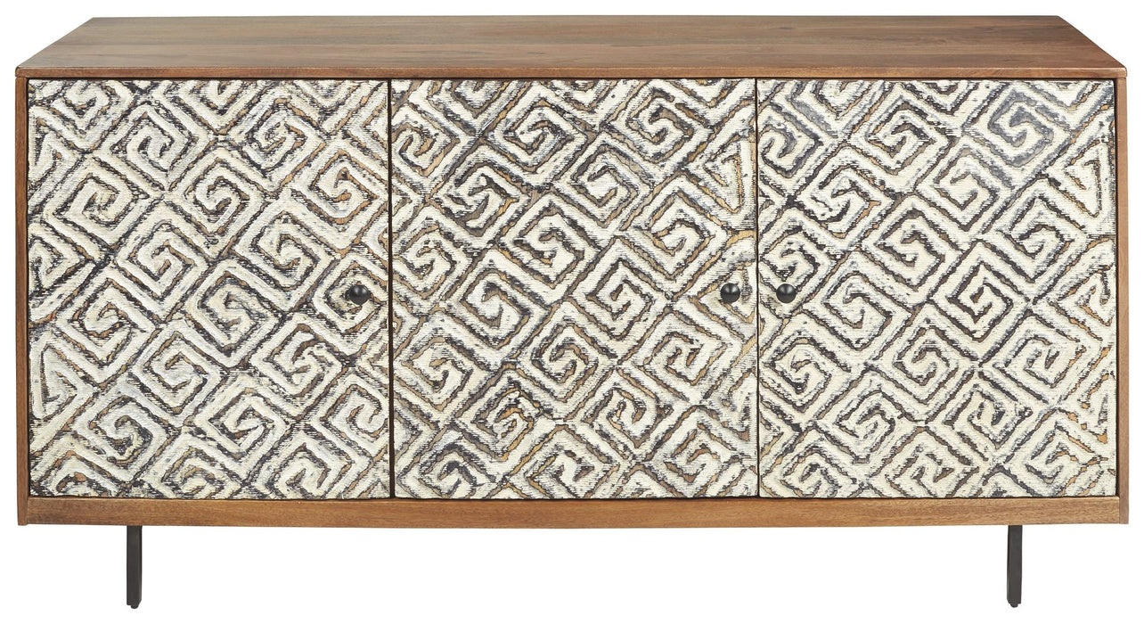 Kerrings - Brown / Black / White - Accent Cabinet - Tallahassee Discount Furniture (FL)