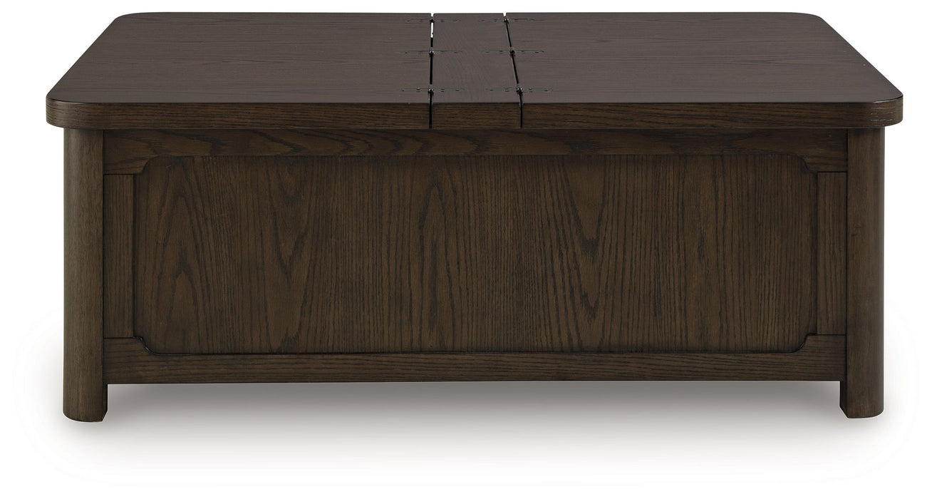 Breckington - Dark Brown - Cocktail Table With Storage - Tallahassee Discount Furniture (FL)