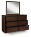 Dilenno - Dark Brown - Dresser And Mirror - Tallahassee Discount Furniture (FL)