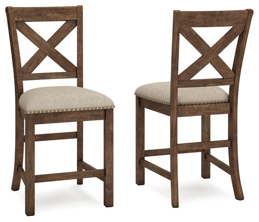 Moriville - Upholstered Barstool (Set of 2) - Beige - Tallahassee Discount Furniture (FL)