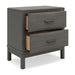Mazing - Two Drawer Night Stand - Gray - Tallahassee Discount Furniture (FL)