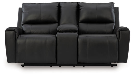 Glossmore - Reclining Loveseat With Console - Black - Tallahassee Discount Furniture (FL)