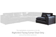 Emilia - RAF Corner Chair - Black - Tallahassee Discount Furniture (FL)