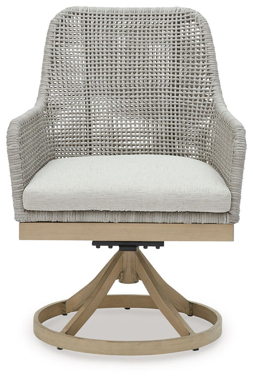 Seton Creek - Gray - Swivel Chair With Cushion (Set of 2) - Tallahassee Discount Furniture (FL)