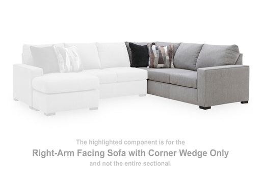 Lakepoint - RAF Sofa With Corner Wedge - Nickel - Tallahassee Discount Furniture (FL)