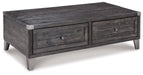 Todoe - Lift Top Cocktail Table - Dark Gray - Tallahassee Discount Furniture (FL)