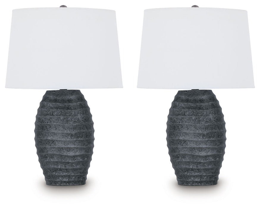 Caronick - Poly Table Lamp (Set of 2) - Antique Silver Finish - Tallahassee Discount Furniture (FL)