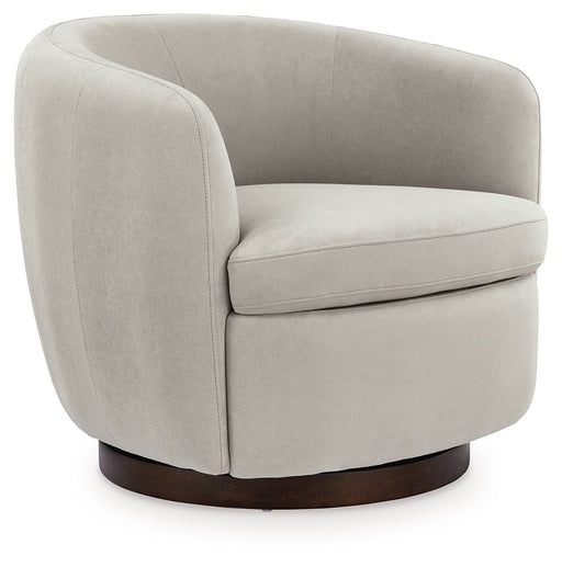 Annbury - Swivel Accent Chair - Light Beige - Tallahassee Discount Furniture (FL)