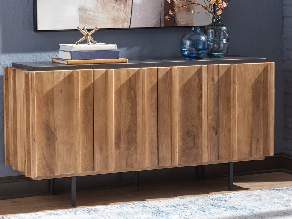 Quintavious - Brown / Charcoal - Accent Cabinet - Tallahassee Discount Furniture (FL)